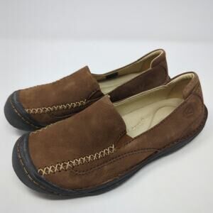 Keen Shoes Brown Ballet Flats Leather Slip On Womens Size 5.5